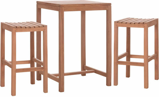 Bar-Set Für Außenbereich 3 Stück Natürliche Farbe