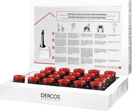 Vichy Dercos Aminexil Clinical 5 Αμπούλες Μαλλιών κατά της Τριχόπτωσης για Γυναίκες 21x6ml