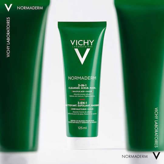 Vichy Normaderm 3 in 1 Face Peeling Mask 125ml