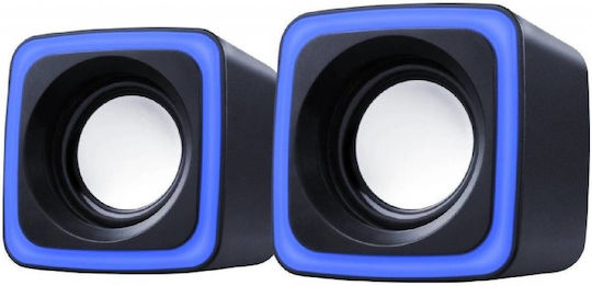 Defender Solar 7 Ηχεία Υπολογιστή 2.0 με RGB Φωτισμό και Ισχύ 6W Μαύρα