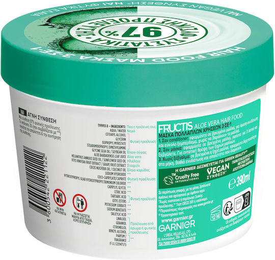 Garnier Fructis Aloe Vera Hair Food Haarmaske für Hydratation 390ml