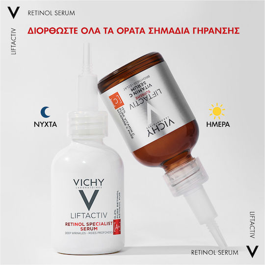 Vichy Liftactiv Retinol Specialist A+ Deep Wrinkles Anti-aging Serum Face with Retinol for Radiance & Firming 30ml