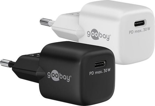 Goobay Φορτιστής Χωρίς Καλώδιο GaN με Θύρα USB-C 30W Power Delivery Μαύρος (59715)