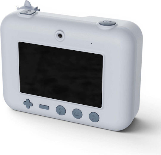 The Zoofamily Zoo Print Raccoon Kids Compact Camera 4.8MP with Thermal Printing Gray