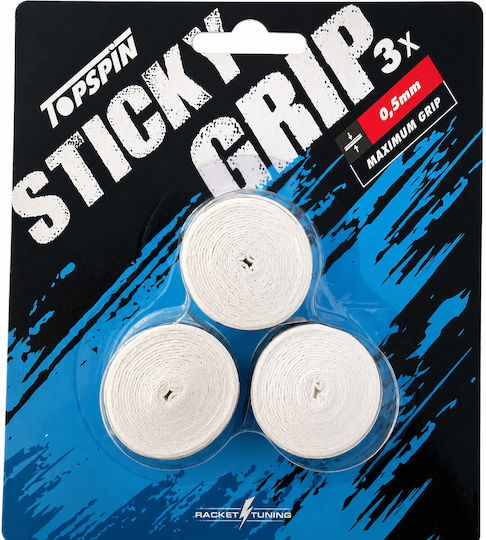 Topspin Overgrip Λευκά 3τμχ