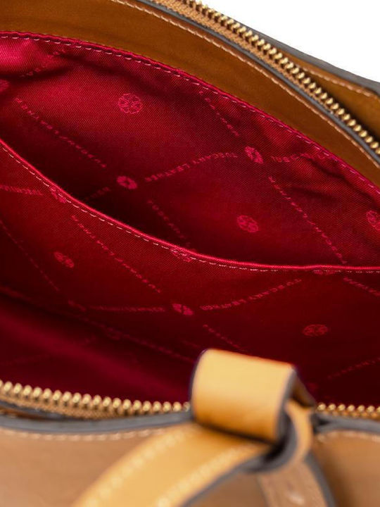 Δερμάτινη Γυναικεία Shopper Τσάντα Χρυσή