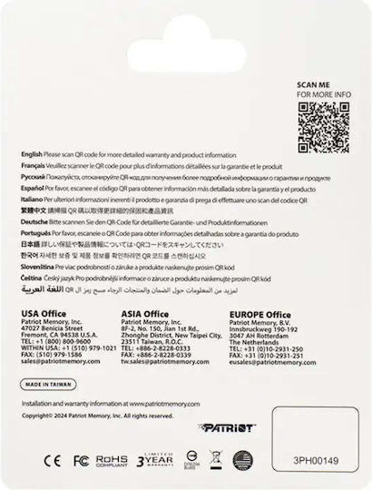 Patriot microSDXC 512GB Clasa 10 U3 V30 A2