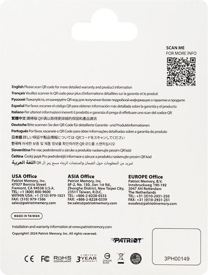 Patriot microSDXC 512GB Clasa 10 U3 V30 A2