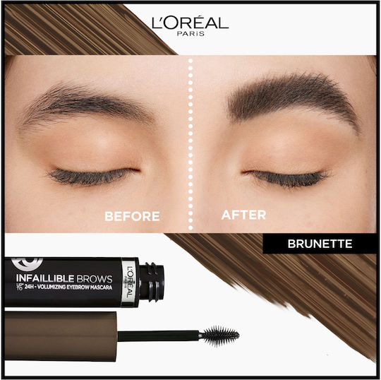 L'Oreal Paris Brow Artist Plump & Set Mascara for Eyebrows 105 Brunette
