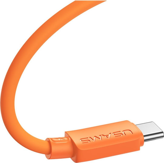 Usams USB 2.0 Cable USB-C Male - USB-A 18W Orange 1m SJ786USB03