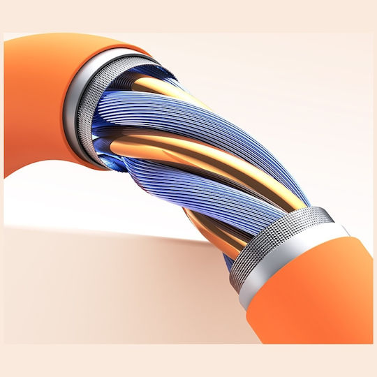 Usams USB 2.0 Cable USB-C Male - USB-C 60W Orange 1m SJ787USB03