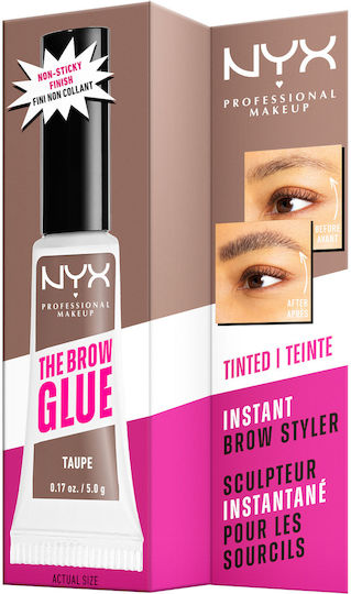 NYX Professional Makeup The Brow Glue Instant Styler Gel for Eyebrows 02 Taupe 5gr