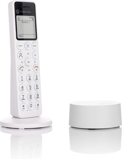 Motorola DOT 411 Безжичен Телефон Бял
