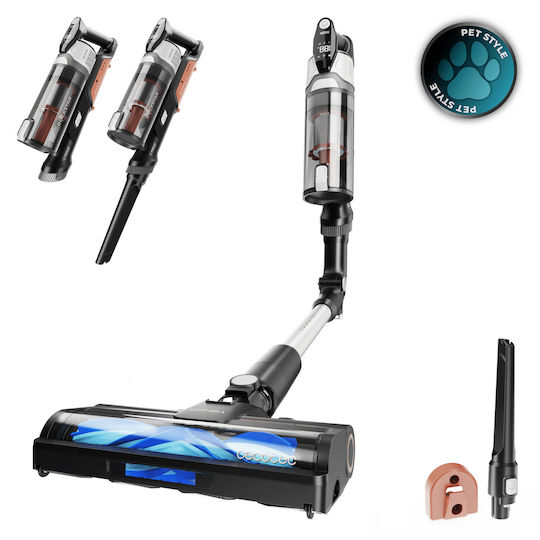 Cecotec Conga Rockstar S30 Flex Επαναφορτιζόμενη Σκούπα 2 σε 1 Stick & Χειρός 25.2V Γκρι
