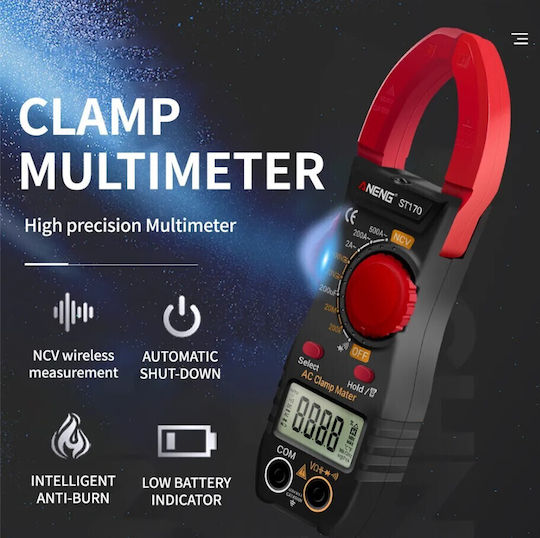 Aneng Digital Clamp Meter 500A AC ST170-RED True RMS