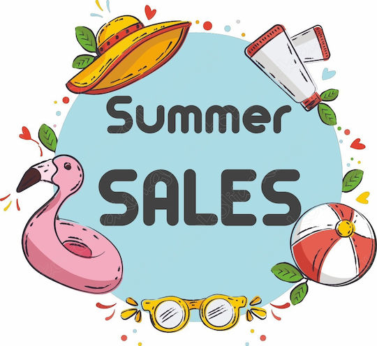Αυτοκόλλητο Εκπτώσεων - Summer Sale 129 - 80cm X 74cm
