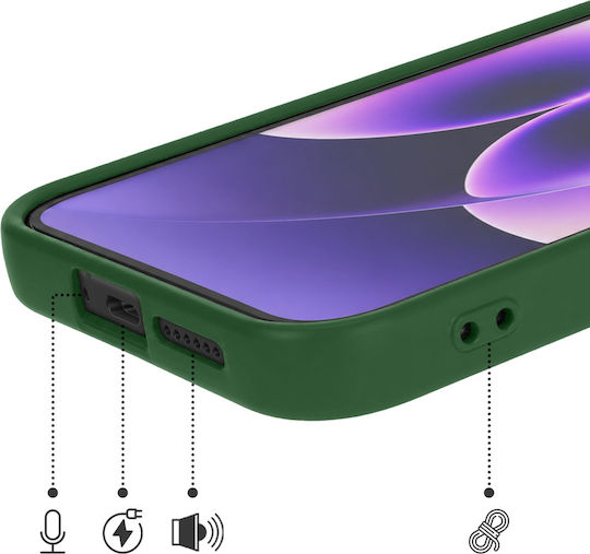 Avizar Case Xiaomi 17 Soft-touch Silicone Fast Cover Series Dark Green