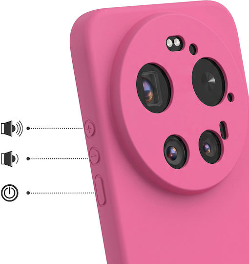 Avizar Калъф Xiaomi 17 Ultra Soft-touch Силиконов Бърз Калъф Серия Розов