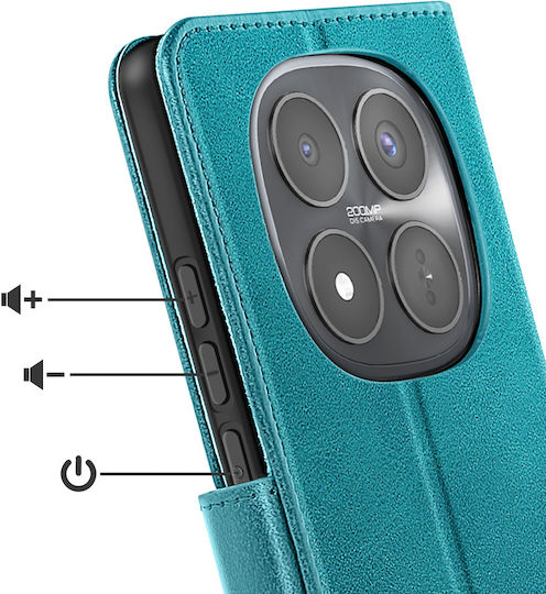 Avizar Husa Wallet Redmi Note 15 Pro Plus 5G Suport Card Turcoaz