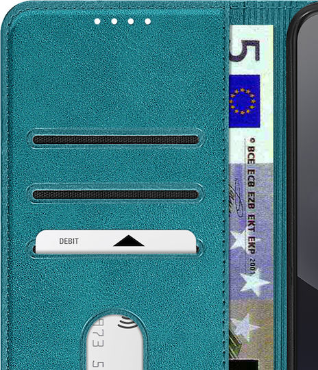 Avizar Husa Wallet Redmi Note 15 Pro Plus 5G Suport Card Turcoaz