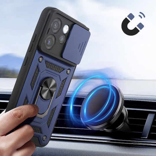 Avizar Case Oppo Reno 15 Pro Ring Stand Sliding Camera Cover Night Blue