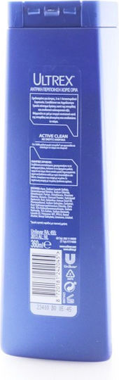 Ultrex Men Active Clean 3 In 1 Σαμπουάν κατά της Πιτυρίδας για Όλους τους Τύπους Μαλλιών 360ml