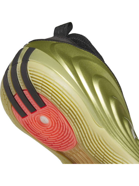 Harden Volume 10 Basketball Shoes Gold Metallic / Core Black / Solar Turbo