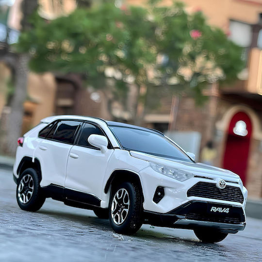 Toyota Rav4 2020 Weiß Maßstab 1:32 Metallische LED Lichter Sound