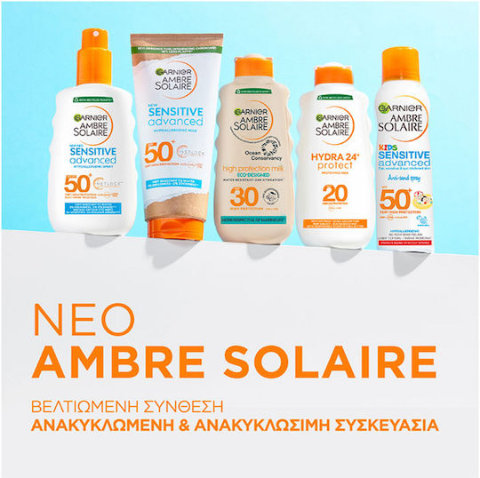 Garnier Ambre Solaire Sensitive Advanced SPF50+ Waterproof Kids Sunscreen Spray for Face 200ml