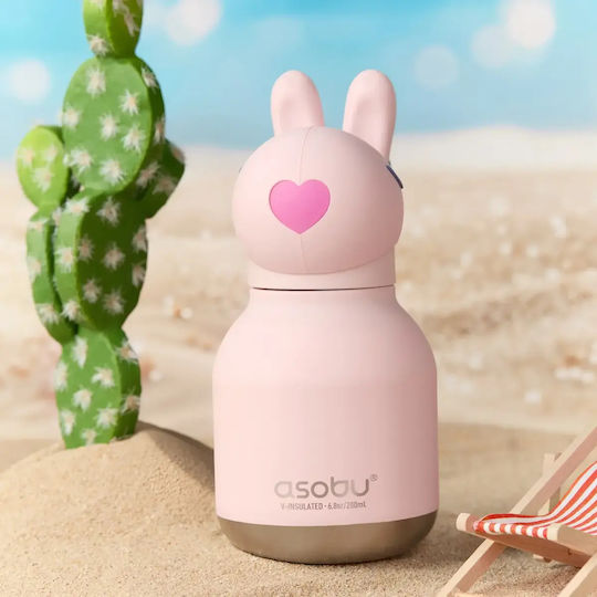Asobu Bestie Kids Water Bottle Thermos Mini Bunny 200ml IBV44 BUNNY