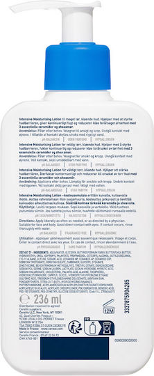 CeraVe Intensive Moisturising Moisturizing Lotion Body with Urea for Dry/Very Dry & Sensitive Skin 236ml