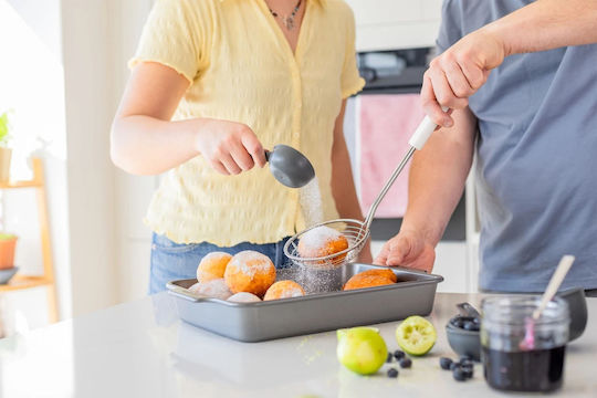 Kitchenaid Ρηχή Κουτάλα Ξαφρίσματος Τρυπητή Ανοξείδωτη Λευκή 35.5cm
