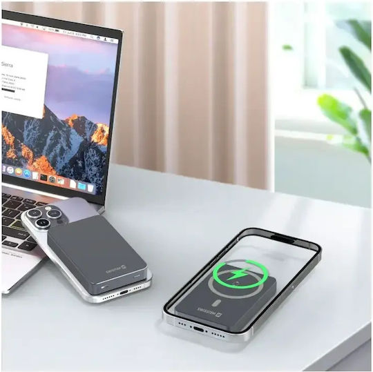 Swissten Fusion MagSafe Power Bank 10000mAh 20W With USB-C Output Port Silver