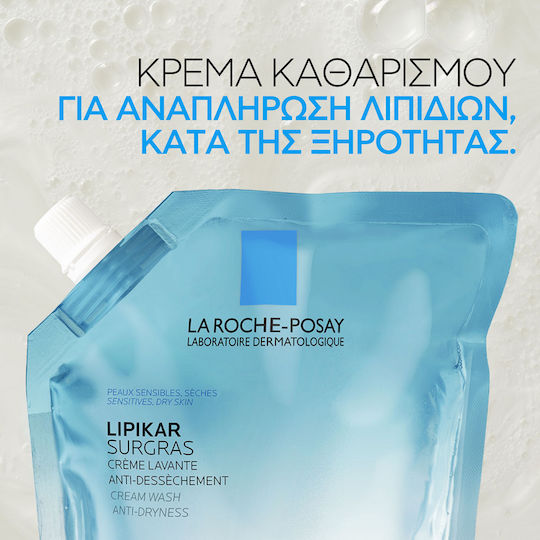 La Roche Posay Lipikar Surgras Refill Gel de Duș cu Niacinamidă pentru Hidratare 400ml