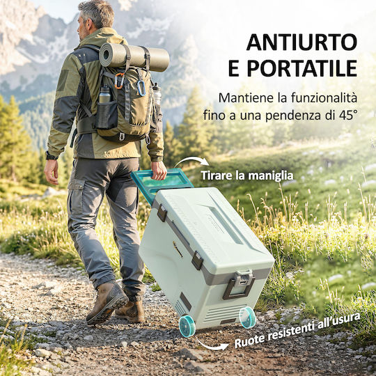 Outsunny Φορητό Ψυγείο 42.5lt 100-240V Πράσινο