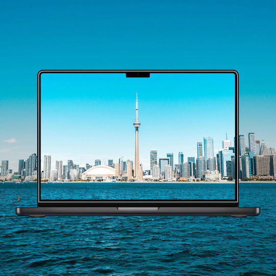Grizzglass Hybridglass Easy Protective Film Installation Kit Included Compatible Macbook Pro 14 Inch M1 Transparent