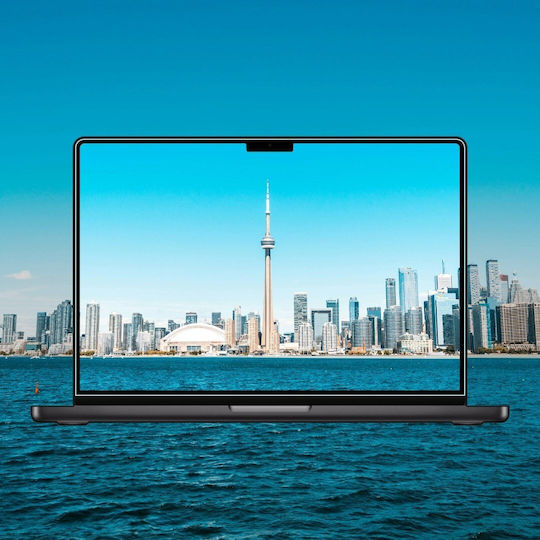 Grizzglass Hybridglass Easy Protective Film Installation Kit Included Compatible Macbook Pro 16 Inch M1 Transparent