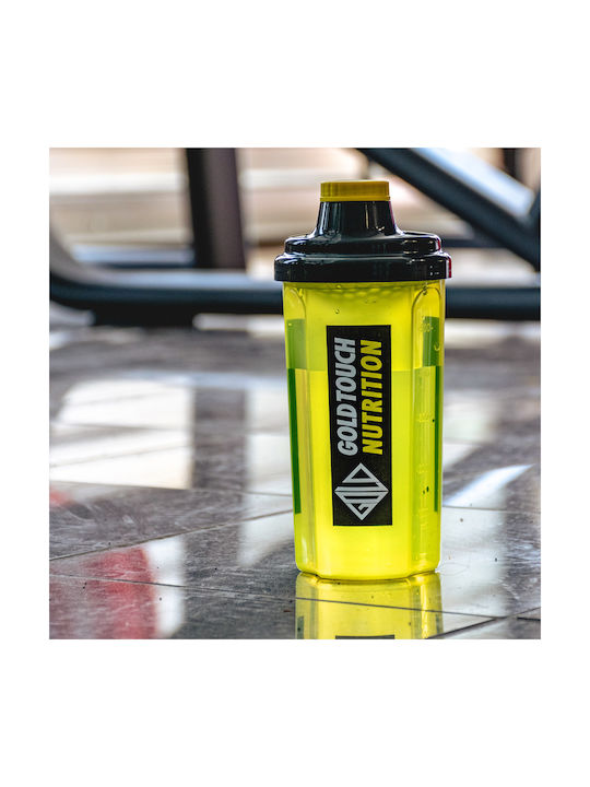 GoldTouch Nutrition Plastic Protein Shaker 500ml Yellow