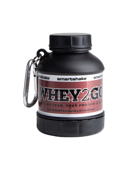 SmartShake Whey2Go Shaker Πρωτεΐνης 110ml Πλαστικό Μαύρο