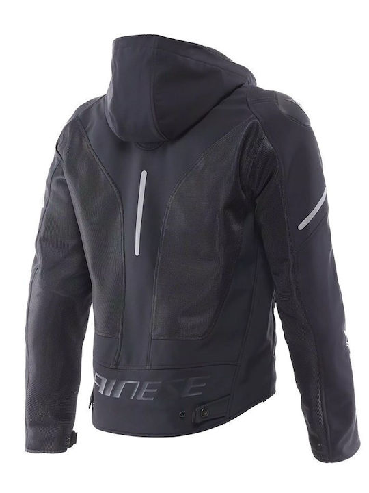 Dainese Super Sprint Air Tex Софтшел Мъжко Мотоциклетно Яке Лятно Черно/Бяло Dainese Super Sprint Air Tex Софтшел Мъжко Мотоциклетно Яке Лятно Черно/Бяло