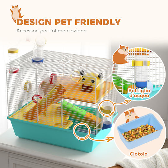Pawhut Rodent Cage 45x28x37cm