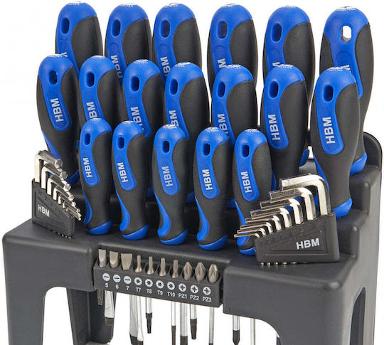 HBM Machines Set de 44 Șurubelnițe Magnetice