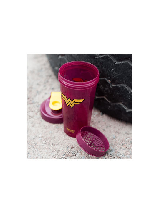 SmartShake Lite Wonder Woman Shaker Πρωτεΐνης 800ml Πλαστικό Ροζ