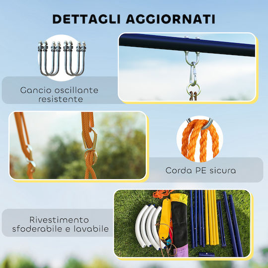 Aiyaplay Hanging Metal Swing for 8+ Years Multicolour