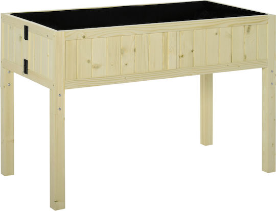 Outsunny Wooden Flower Pot Wood Color 115x56x76cm