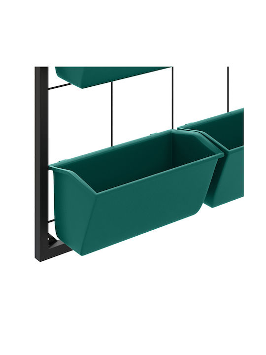 Outsunny Metal Flower Pot Green 52x14x66cm
