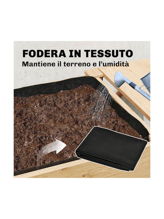 Outsunny Ghiveci de Flori din Lemn Maro 119.5x102x76.5cm