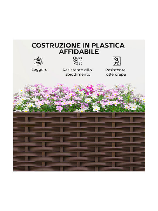 Outsunny Plastic Brown Planter Box