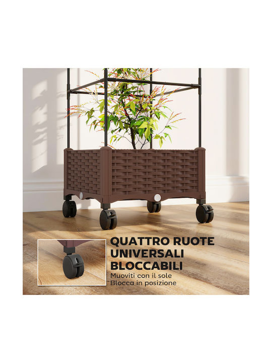 Outsunny Plastic Brown Planter Box