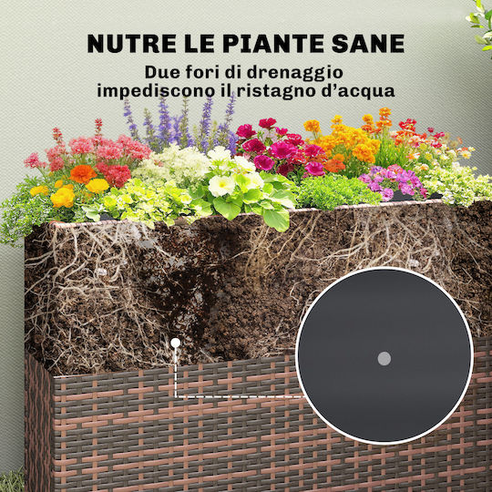 Outsunny Plastic Brown Planter Box